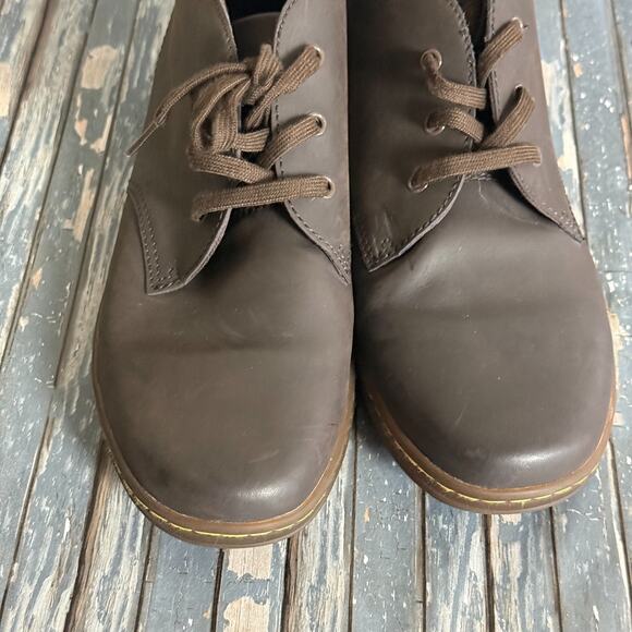 Dr Martens Mens Will Chukka Boots Size 12 Brown Leather Comfort Yellow Stitching main image 8